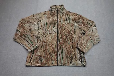 Cabela's Fleece Mens XL Brown Backwater Camo Jacket Soft Hunting Fishing Retro • $39.97