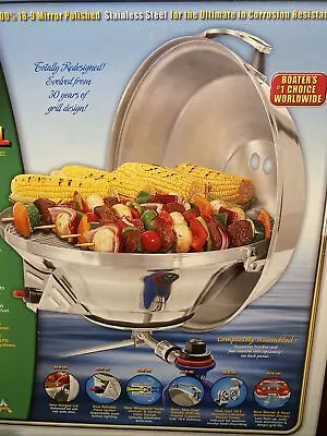 Magma Marine Kettle 2 Push Start Gas Grill 17” Party Size A10-217 18-9 Stainless • $174.93