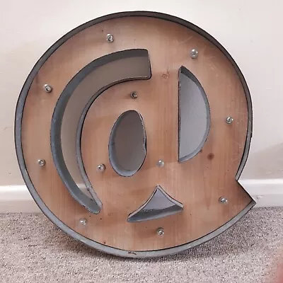 £16.99 • Buy At Symbol @Sign Light Up Wall Mounted Battery Operated Working 16 Inches Wide