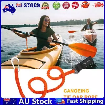 AU Elastic Kayak Canoe Paddle Leash Safety Boat Fishing Rod Pole Coiled Lanyards • $8.72