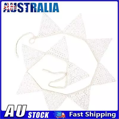 10 Flags Lace Vintage Party Wedding Pennant Bunting Banner Decor * • $9.91