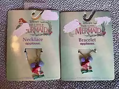Vintage 1989 Applause Disney Little Mermaid Jewelry Set In Original Packaging • $11.99