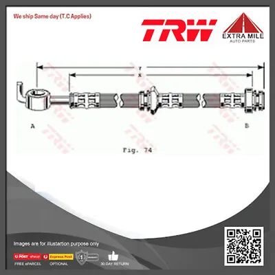 TRW Hydraulic Brake Hose Front For Holden Rodeo TF 2.6L 4ZE1 SOHC MPFI 4cyl • $73.80