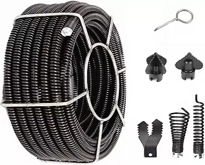 Drain Cleaning Cable 45 Feet X 7/8 Inch Hollow Core Cable Sewer Cable Drain Auge • $400.29