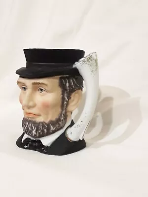  Lefton Abraham Lincoln Mug Porcelain Bisque Hand Painted Toby Mug KW 1113 VTG • $69.95