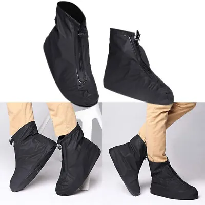 Foldable Camping Waterproof Galoshes Shoe Covers Not-Slip Raining Shoes Cover UK • £5.22