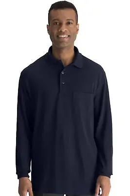 Unisex Long Sleeve Pique Polo With Pockets • $21.46