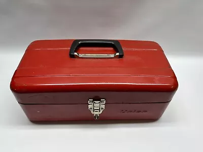 VINTAGE UNION STEEL METAL TACKLE TOOL BOX UTILITY CHEST FISHING GEAR! Very Clean • $34.99