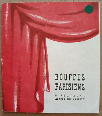 PROGRAM - Théâtre Des Bouffes Parisiens - LES J3 Or LA NOUVEAU SCHOOL - 1946 • $15.95