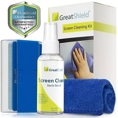 Screen Cleaning Kit Cleaner Spray Brush Microfiber Cloth Wipe Phone TV Camera • $10.99