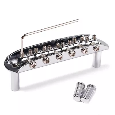 Metal Steel Chrome Plated Guitar Bridge Assembly For Mustang Fender Jazzmaster • $20.39