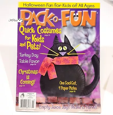 Pack O Fun Magazine November 2004 Quick Costumes For Kids And Pets • $9.99