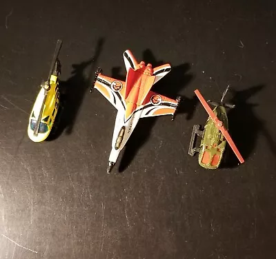 Vintage Lot Of 3 Matchbox - Diecast Aircraft Toys - 1 Jet - 2 Helicopters • $8