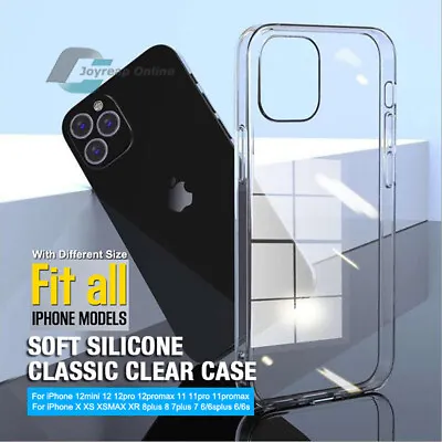 Silicone Clear Slim Case Cover For All IPhone 13 12 Mini 11 Pro Max XS XR 8 7 6 • $4.99