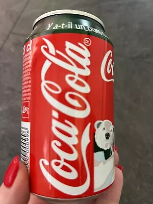 Vintage Empty Coca Cola Coke Can French Christmas Polar Bears 1996 • £10