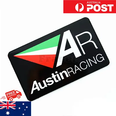 For AR Austing Racing Motorbike Exhaust Muffler Pipe 3D Aluminium Decal Sticker • $5.73