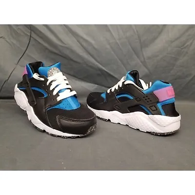 Nike Boys Huarache Run (GS) Sneakers Black Blue White Size 5 NEW NO BOX! • $22.46