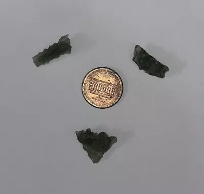 3 Piece Lot Moldavite Regular Grade 3 Grams Total Certificate Of Authenticity • $60