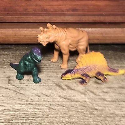 Vintage Plastic Uintatherium Toy Dinosaur Figure Lot 80’s-90’s D1 • $10