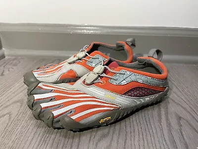 Vibram 5 Finger Running HIking Trail Shoes W4135 Sz 36 6.5 Spyridon Orange Grey • $35.88