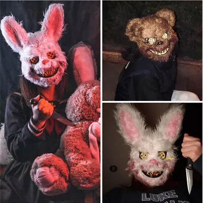 Bunny Rabbit Bloody Creepy Scary Mask Halloween Horror Fancy Dress Mask • £6.66