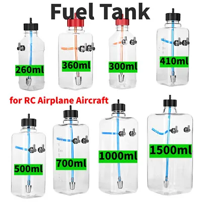 260ml-1500ml Fuel Tank Transparent Plastic Fuel Container For RC Airplane Model • $15.79