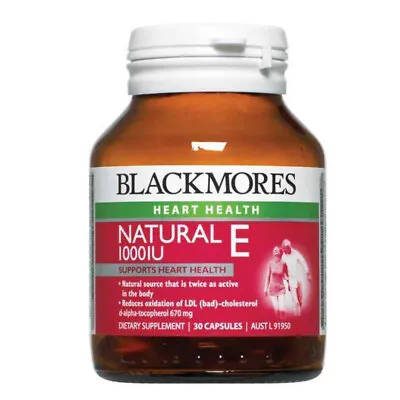 Blackmores Natural Vitamin E 1000IU | 30 Capsules • $11.06