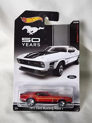 2013 Hot Wheels Mustang 50 Years 1971 Ford Mustang Mach 1 Red Car Z24 B28 • $6.79