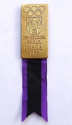 1977 IOC SESSION Organizing Committee Staff PIN Badge PARTICIPANT Olympic Prague • $199.99