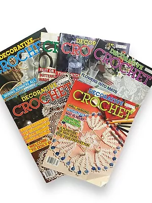 Lot Of Decorative Crochet Magazines Vintage 1990-91 #14 15 16 17 18 19 • $20