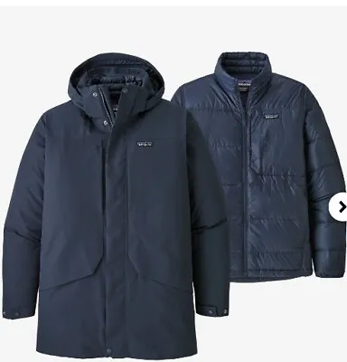 Patagonia Men's Tres 3-in-1 Parka 'New NAVY' Waterproof  Insulated | XL NEW • $579.95