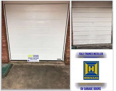 Gv Garage Doors - Fully Fitted Hormann Sectional M Ribbed Garage Door Call Today • £1495