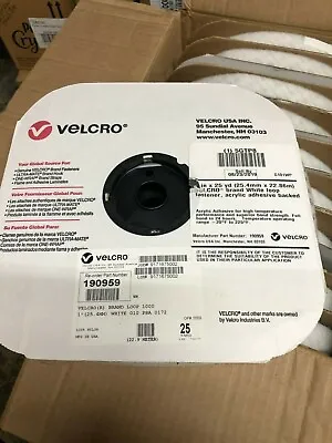 (1 X75') Velcro 190959 Loop Roll Only 1000 White Acrylic Reclosable Fastener New • $33.33