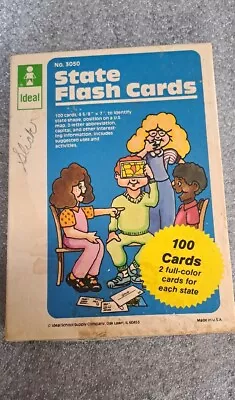 Vintage Ideal School Supplies State Flash Cards Used • $6