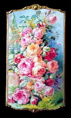 Floral Miniature Wall Hanging/panel-dolls House Picture.. • £3.50