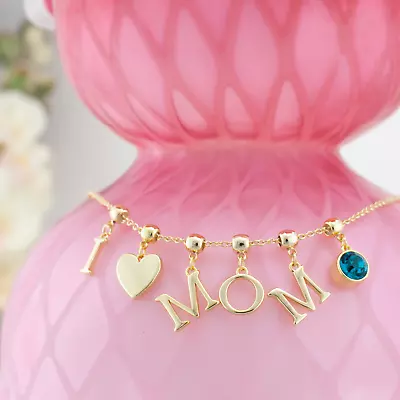 Personalized MOM Necklace Perfect Mother's Day Gift  Gold Or Silver Plated • $38.99