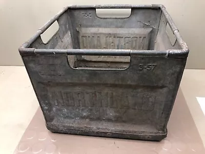 VTG Northland Dairy METAL MILK CRATE PROTECTED BY PINKERTON’s DETECTIVE AGENCY • $24.48