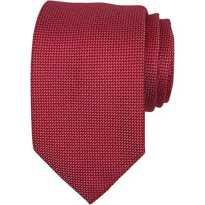 ALARA Mens Classic Tie 3.15 Red Blue 100% Silk Woven Designer Dress Necktie $80 • $18.88