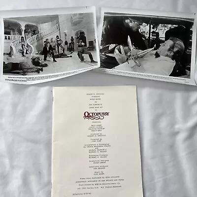 Octopussy Production Notes And Photos MGM Studio James Bond 007 Roger Moore 1983 • $39.99