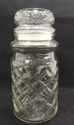 Vintage 1984 Planters Mr. Peanut Glass Jar With Lid 75th Anniversary Canister • $7.99