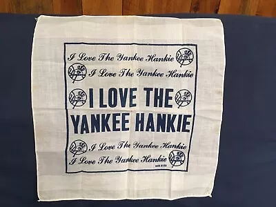 New York Yankees - I Love The Yankee Hankie - Vintage 1977 • $72.99