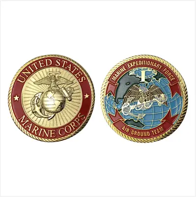 Genuine U.s. Marine Corps Coin: First Marine Expeditionary Force - Air Ground Te • $16.75