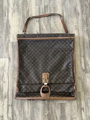 Vintage LOUIS VUITTON Monogram Garment Bag VTG RARE DESIGNER WITH HANGERS • $888.88