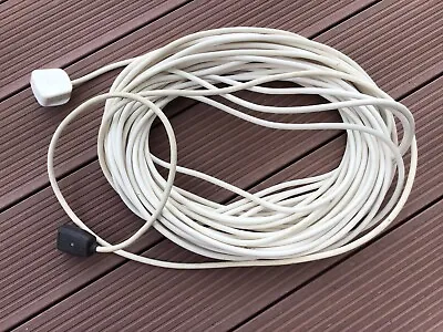 Lawn Mower Power Cable Extension Lead Used White 30m Approximately • £25