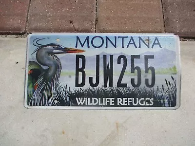 Montana Wildlife Refuges CRANE  License Plate # BJW 255 • $30