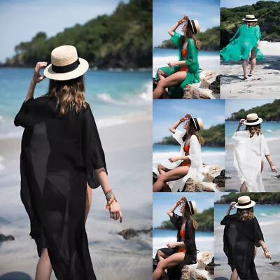 £6.99 • Buy Women's Beachwear Swimwear Bikini Beach Wear Cover Up Kaftan Ladies Summer Dress