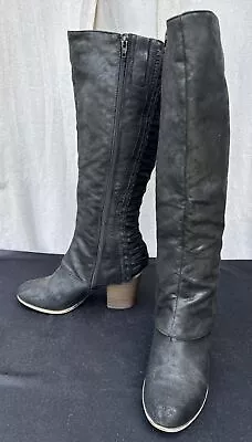 FERGALICIOUS By Fergie “Tender” Black Ultrasuede Vegan Boots Size US8.5/EU38.5 • $21