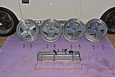 Restored Datsun 280ZX 240Z Roadster Turbo Wheels & Polished L28 L24 Valve Cover  • $0.99