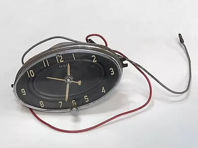 Vintage 1955 Oval Automotive Clock Repairable Oldsmobile? • $150