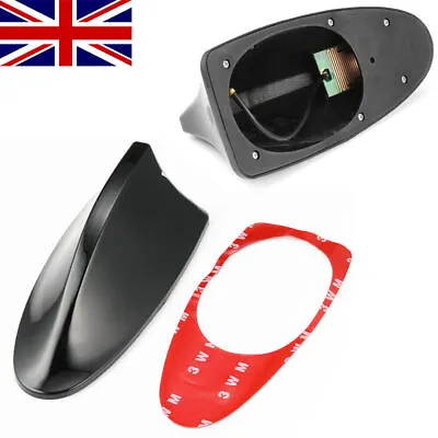 Universal Car Black Shark Fin-Roof Antenna Radio FM AM Aerial Signal Booster UK • £4.89